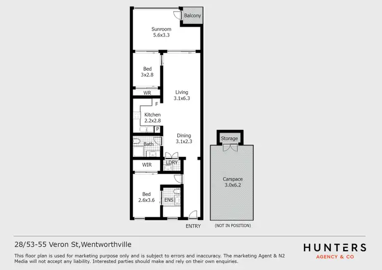 Floorplan of Homely apartment listing, 28/53-55 Veron Street, Wentworthville NSW 2145