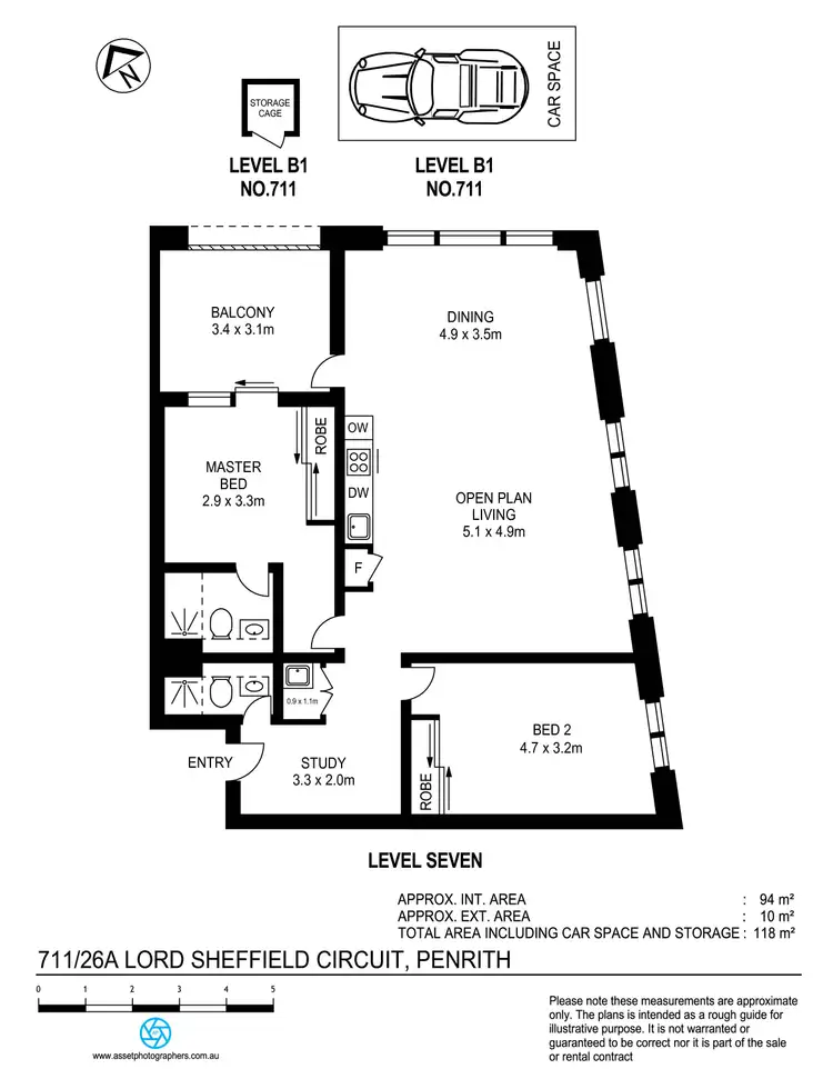 Floorplan of Homely apartment listing, 711/26A Lord Sheffield Circuit, Penrith NSW 2750