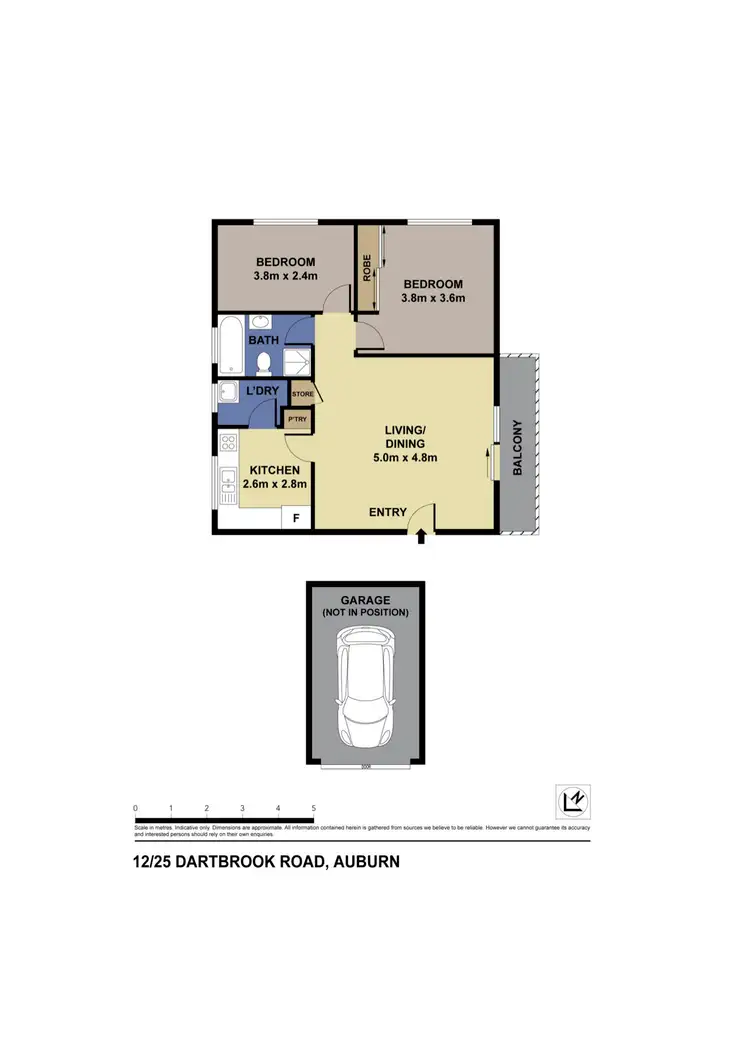 Floorplan of Homely unit listing, 12/25 Dartbrook Road, Auburn NSW 2144