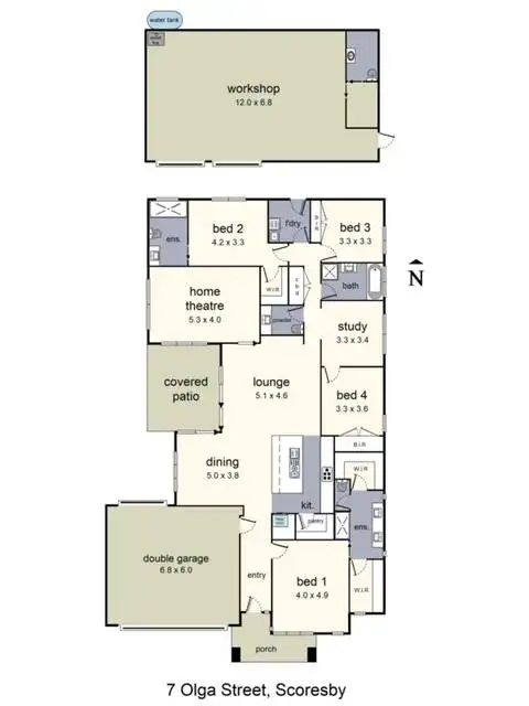 Floorplan of Homely house listing, 7 Olga Street, Scoresby VIC 3179