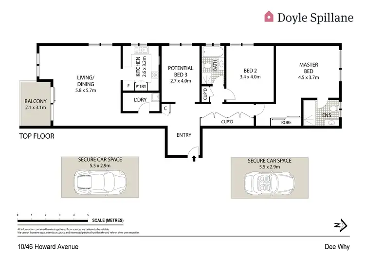 Floorplan of Homely apartment listing, 10/46 Howard Avenue, Dee Why NSW 2099