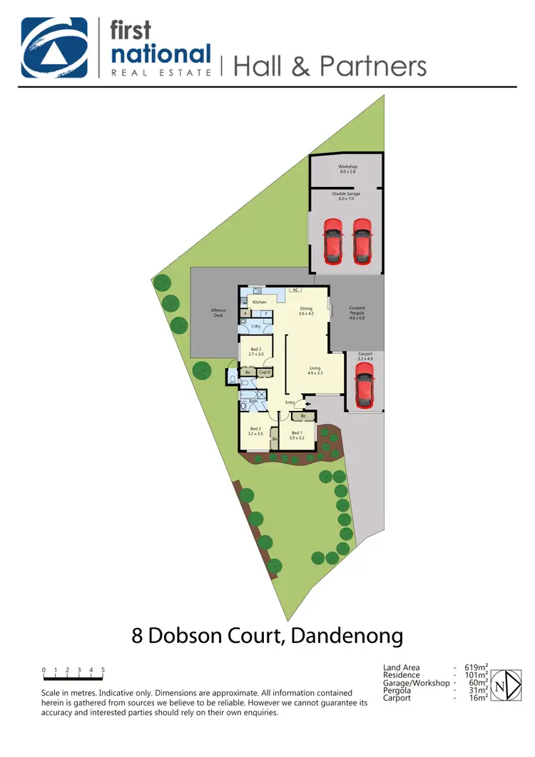 Floorplan of Homely house listing, 8 Dobson Court, Dandenong North VIC 3175