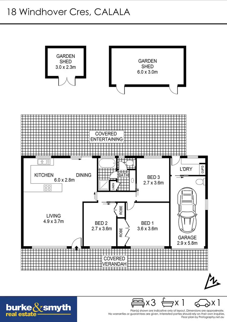 Floorplan of Homely house listing, 18 Windhover Crescent, Tamworth NSW 2340