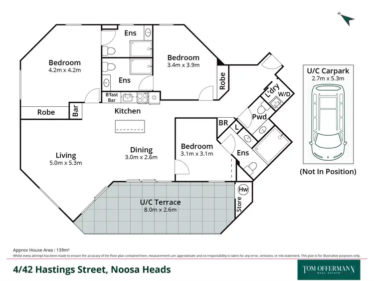 Floorplan of Homely unit listing, 4/42 Hastings Street, Noosa Heads QLD 4567