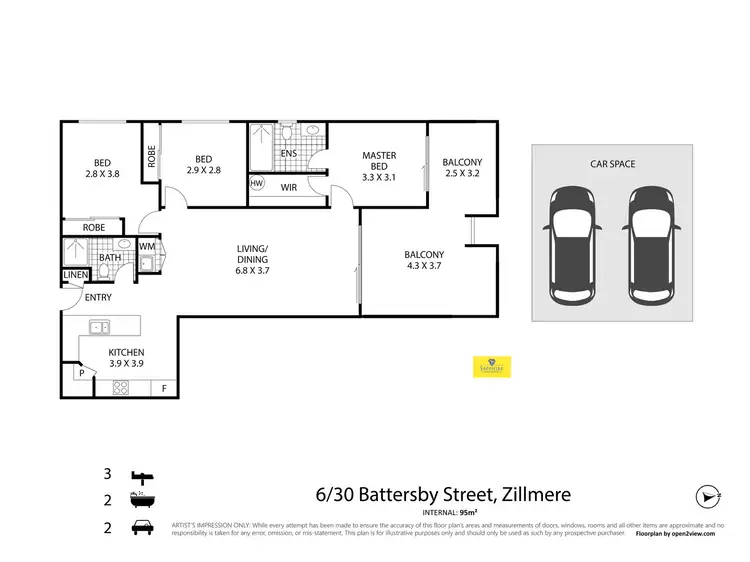 Floorplan of Homely unit listing, 6/30 Battersby Street, Zillmere QLD 4034