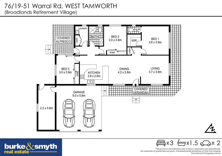 Floorplan of Homely villa listing, 76/19-51 Warral Road, Tamworth NSW 2340