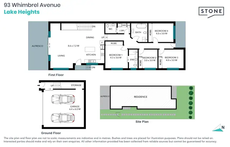 Floorplan of Homely semi-detached listing, 93 Whimbrel Avenue, Lake Heights NSW 2502