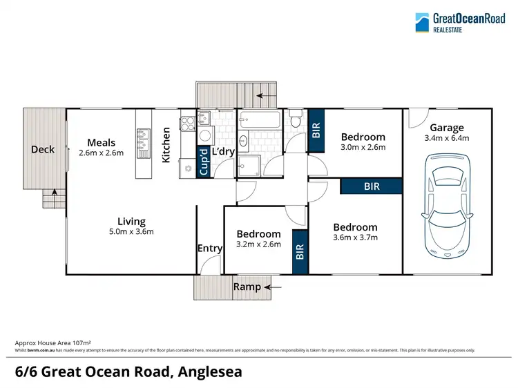Floorplan of Homely townhouse listing, 6/6 Great Ocean Road, Anglesea VIC 3230