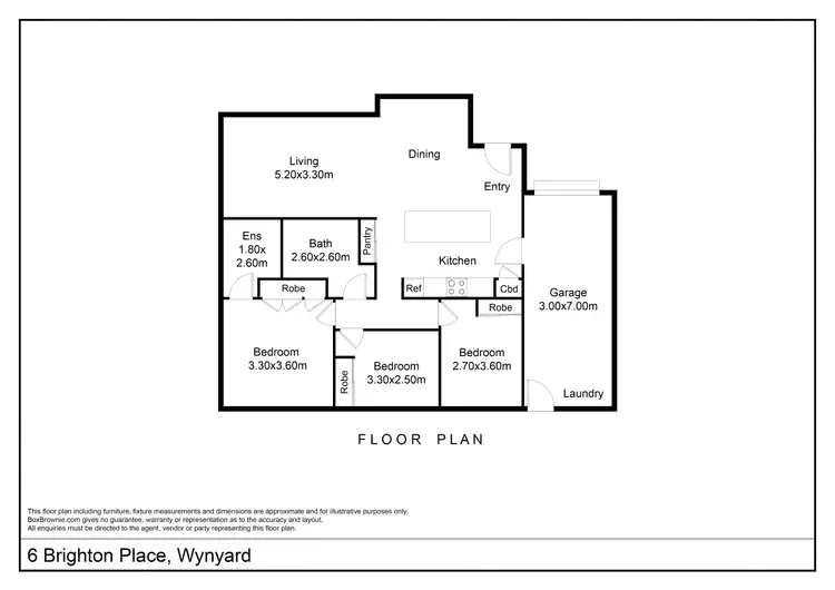 Floorplan of Homely house listing, 6 Brighton Place, Wynyard TAS 7325