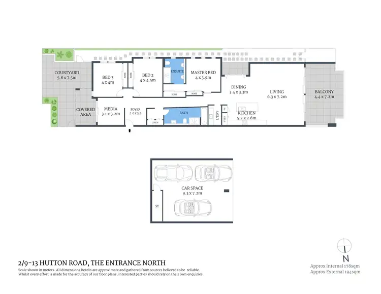 Floorplan of Homely apartment listing, 2/9-13 Hutton Road, The Entrance North NSW 2261