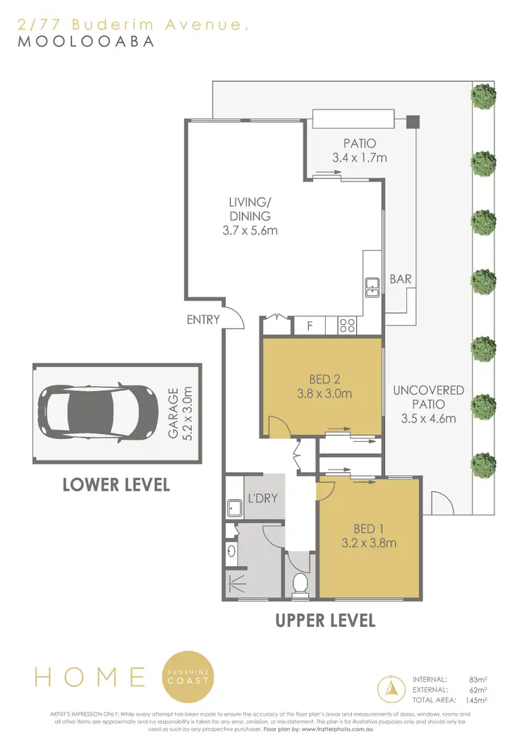 Floorplan of Homely unit listing, 2/77 Buderim Avenue, Mooloolaba QLD 4557