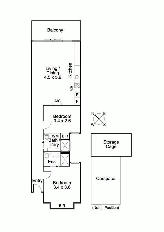Floorplan of Homely apartment listing, 204/222 Rouse Street, Port Melbourne VIC 3207