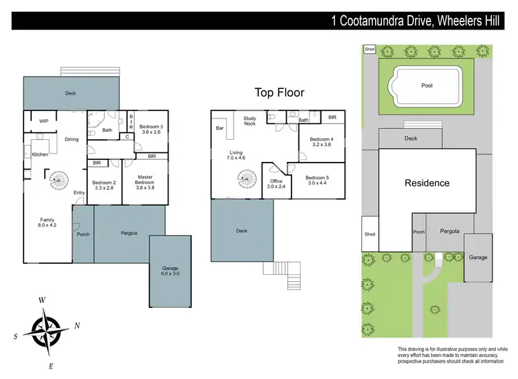 Floorplan of Homely house listing, 1 Cootamundra Drive, Wheelers Hill VIC 3150