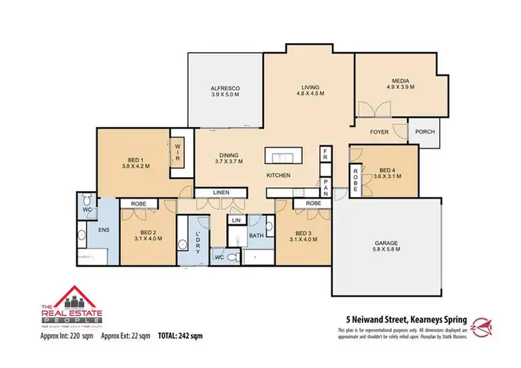 Floorplan of Homely house listing, 5 Neiwand S Street, Kearneys Spring QLD 4350