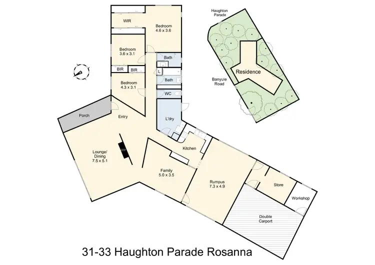 Floorplan of Homely house listing, 31-33 Haughton Parade, Rosanna VIC 3084