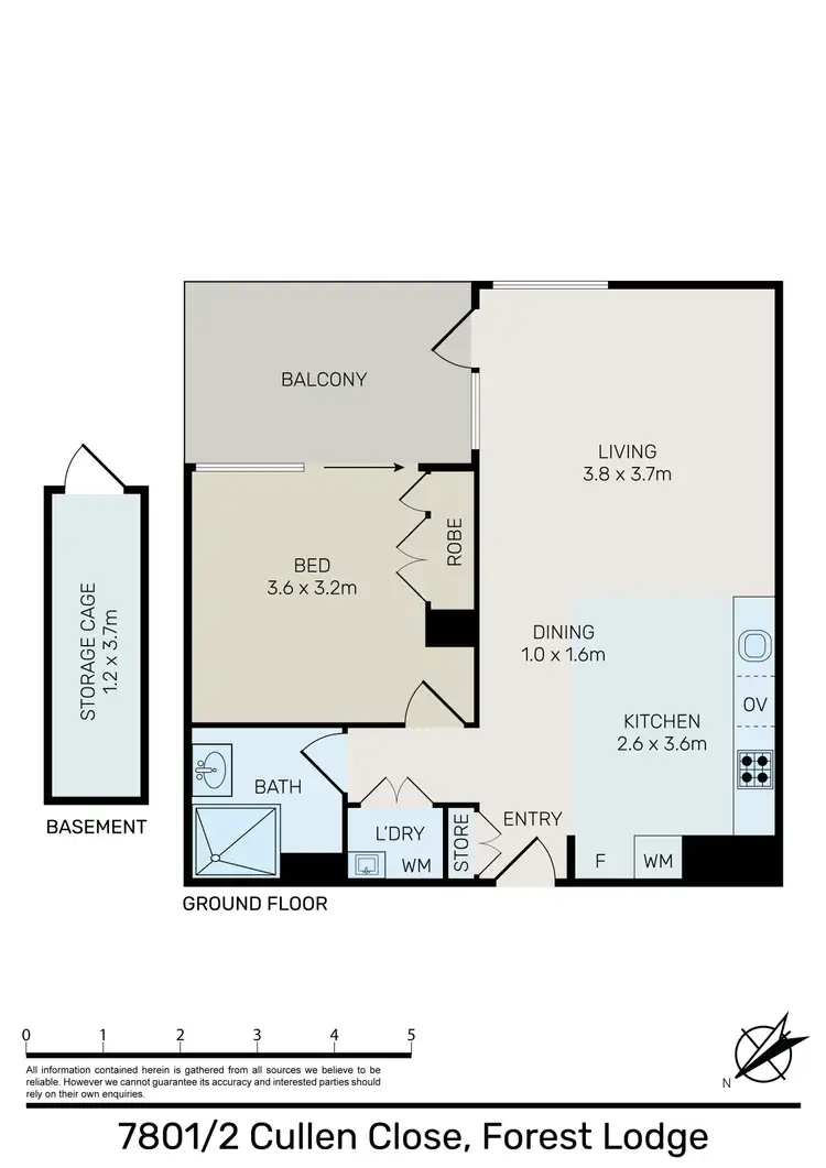 Floorplan of Homely apartment listing, 7801/2 Cullen Close, Glebe NSW 2037