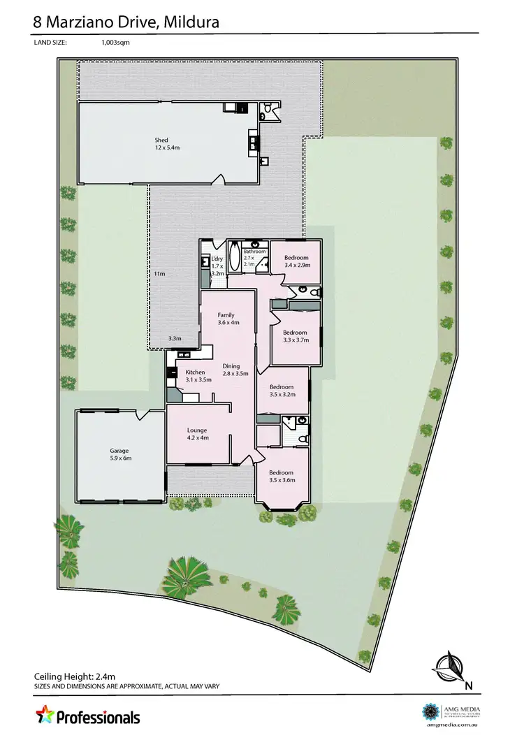 Floorplan of Homely house listing, 8 Marziano Drive, Mildura VIC 3500