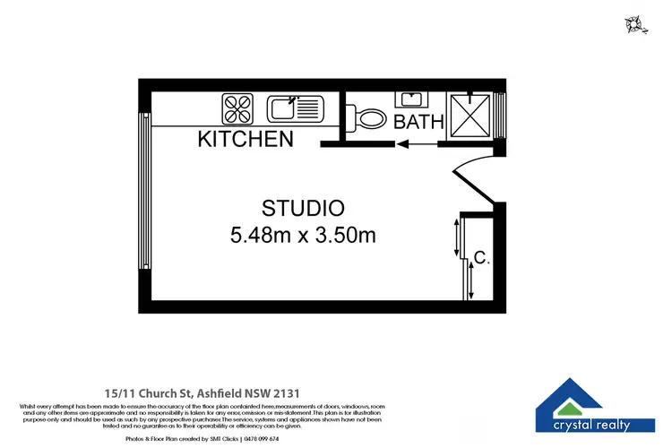 Floorplan of Homely apartment listing, 15/11 Church Street, Ashfield NSW 2131