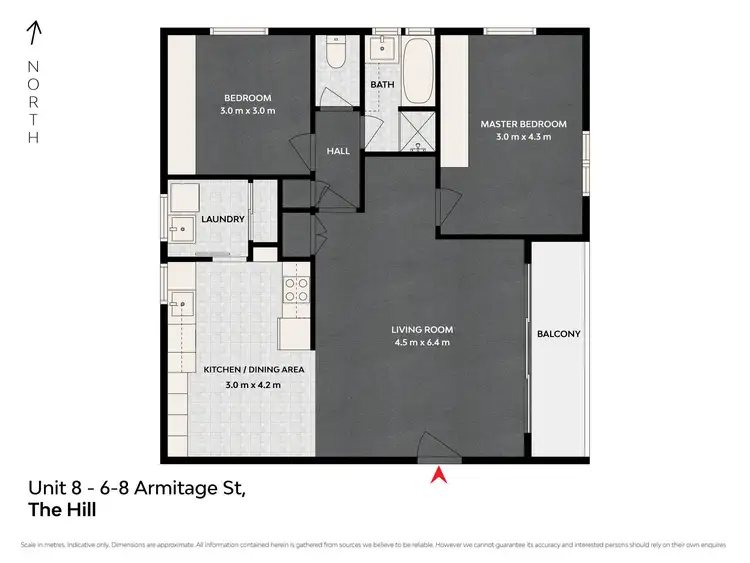 Floorplan of Homely apartment listing, 8/6-8 Armitage Street, The Hill NSW 2300