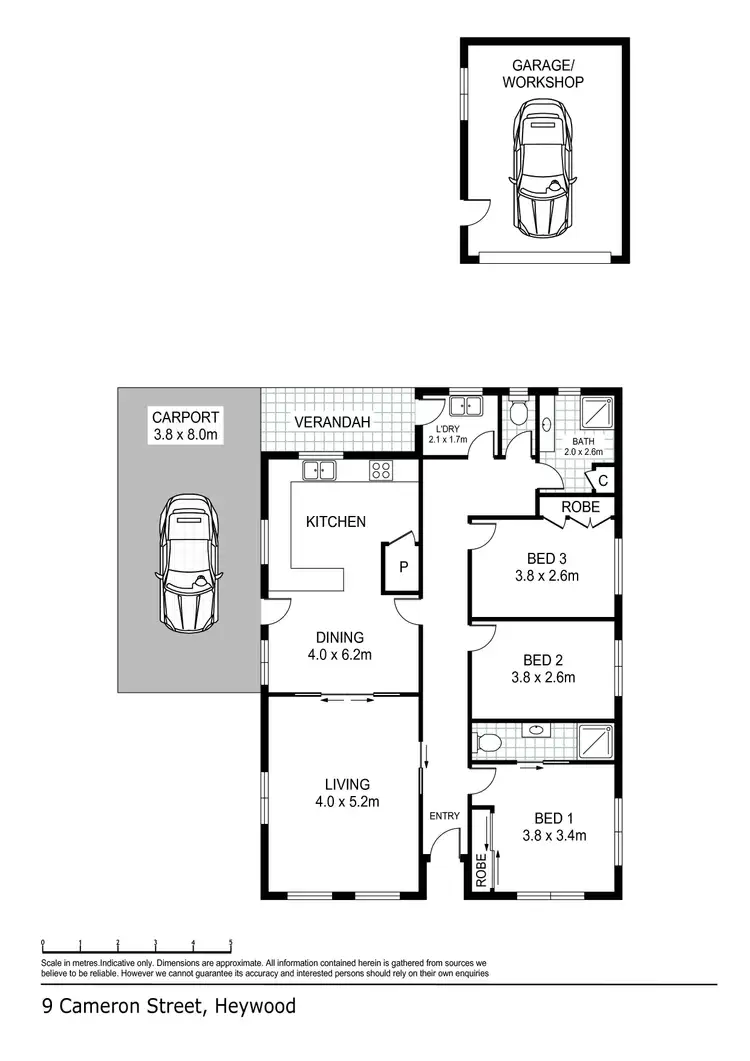 Floorplan of Homely house listing, 9 Cameron Street, Heywood VIC 3304