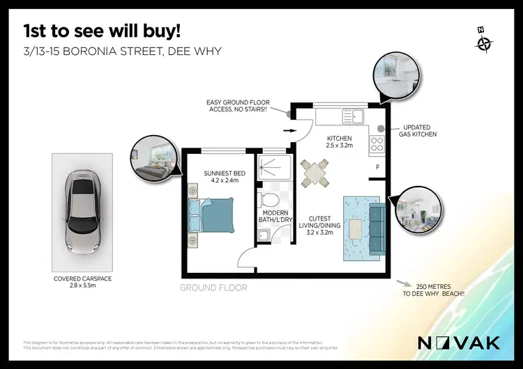 Floorplan of Homely apartment listing, 3/13 Boronia Street, Dee Why NSW 2099