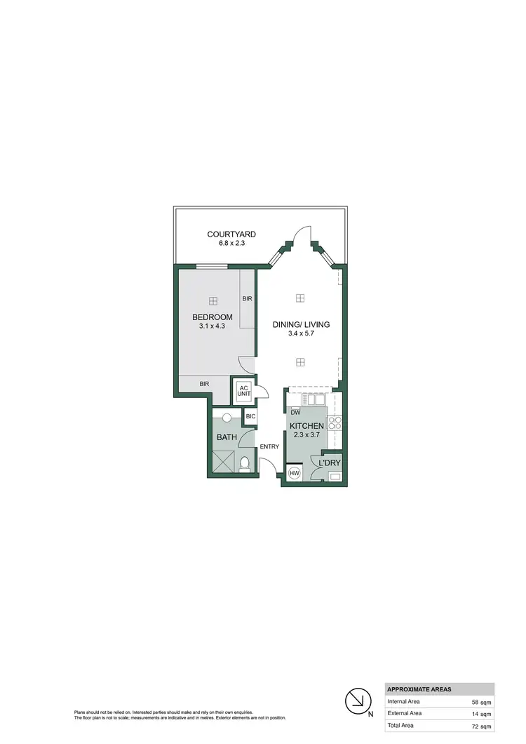 Floorplan of Homely apartment listing, 3/42 Charlick Circuit, Adelaide SA 5000