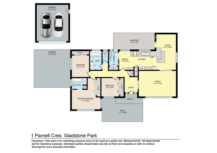 Floorplan of Homely house listing, 1 Parnell Crescent, Gladstone Park VIC 3043