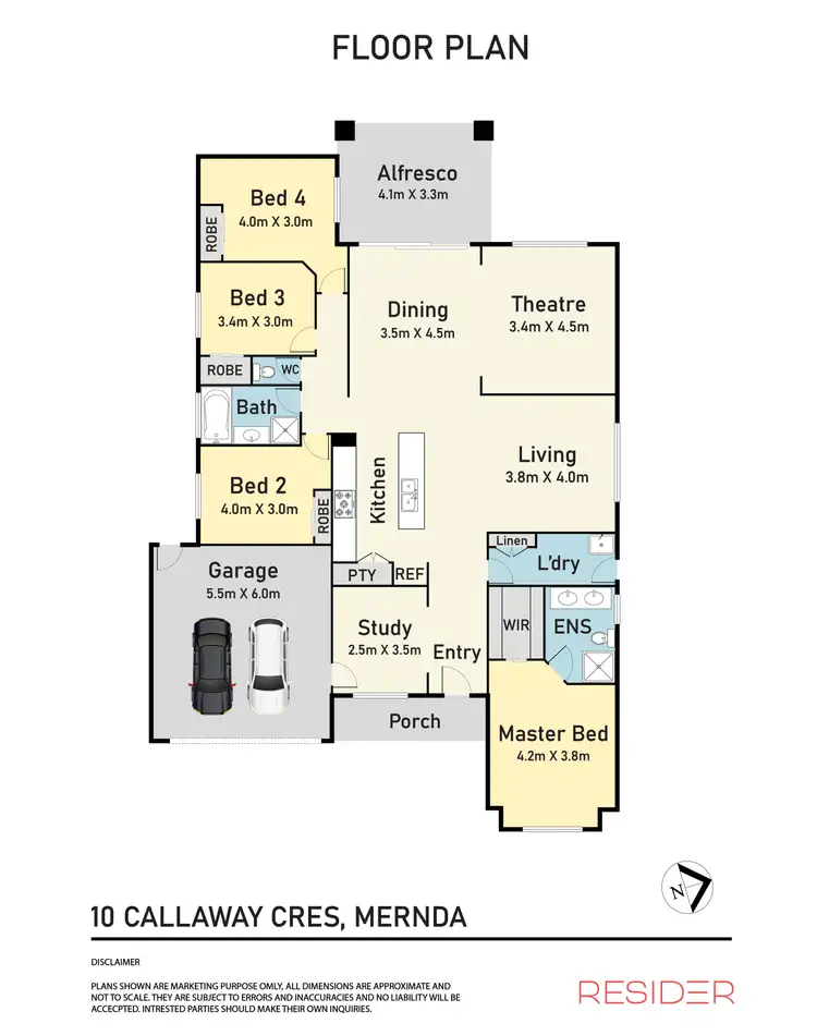 Floorplan of Homely house listing, 10 Callaway Crescent, Mernda VIC 3754