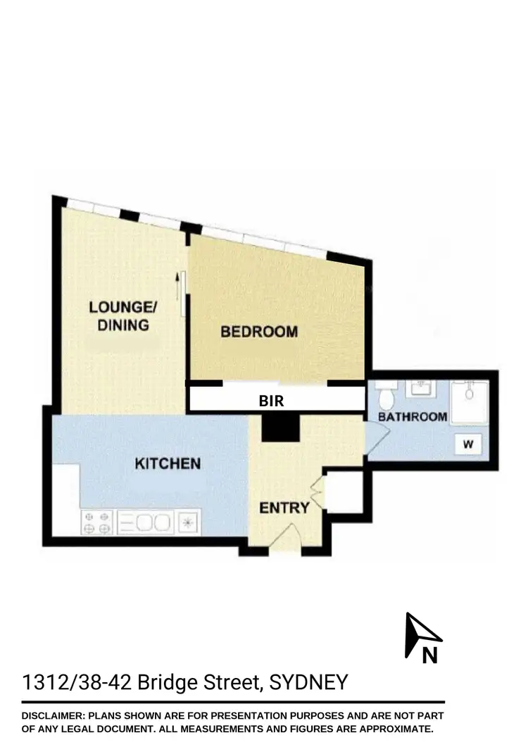 Floorplan of Homely apartment listing, 1312/38-42 Bridge Street, Sydney NSW 2000