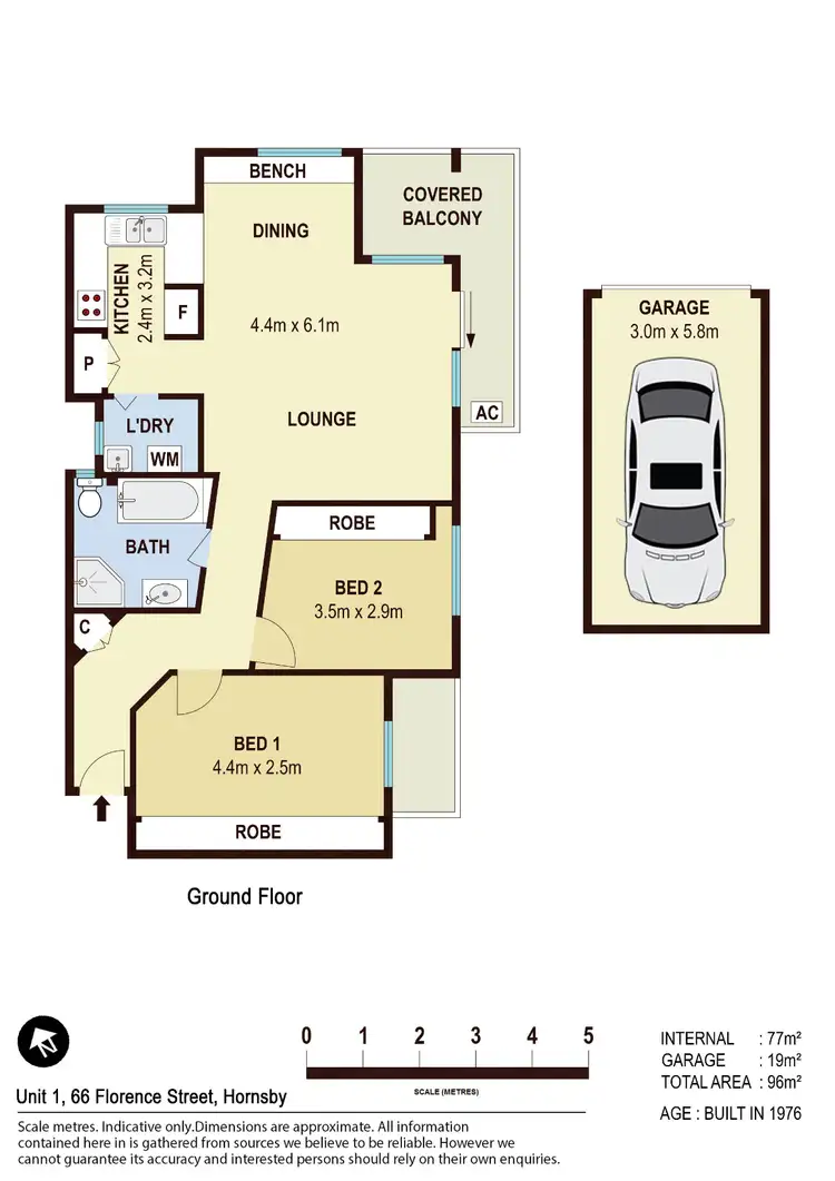 Floorplan of Homely apartment listing, 1/66-68 Florence Street, Hornsby NSW 2077