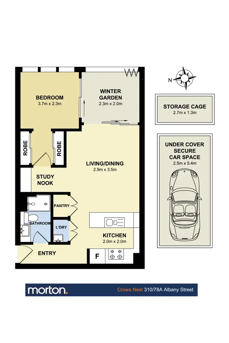 Floorplan of Homely apartment listing, 310/78A Albany Street, Crows Nest NSW 2065