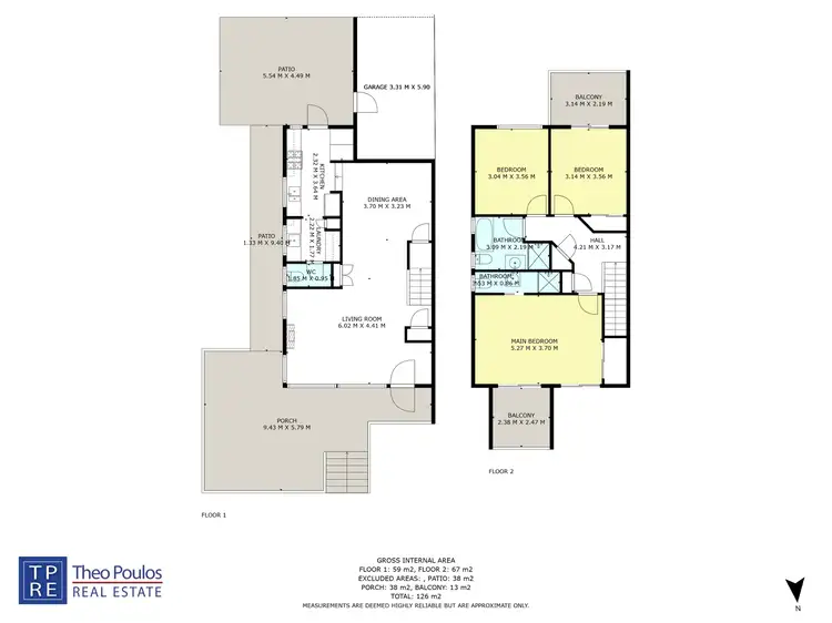 Floorplan of Homely semi-detached listing, 43B Northcote Road, Leura NSW 2780