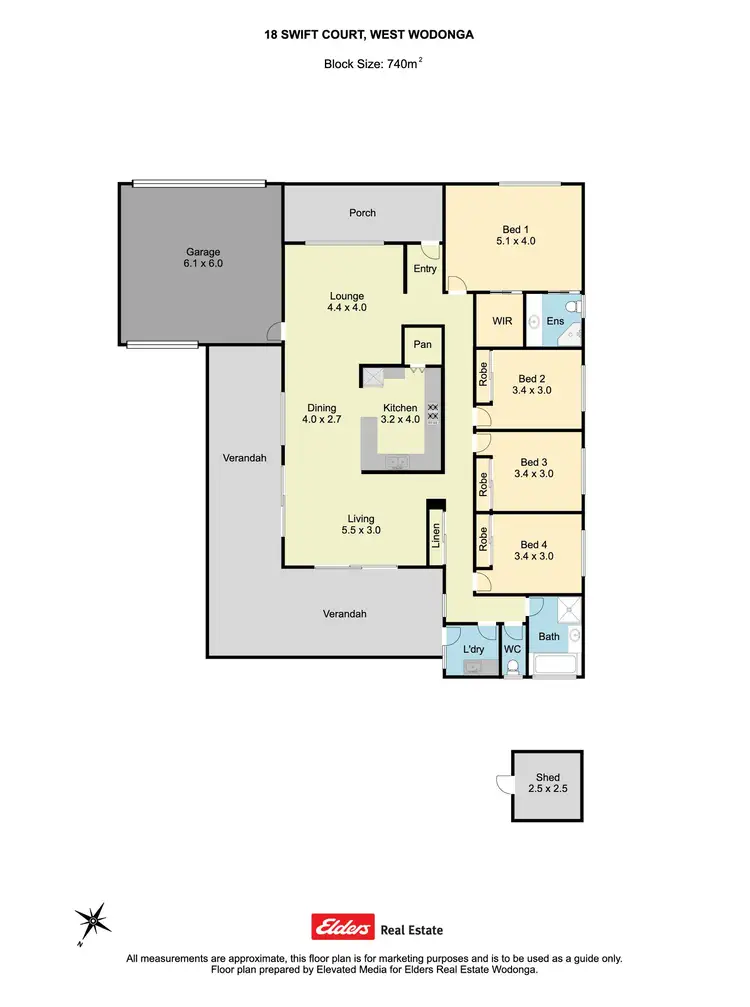 Floorplan of Homely house listing, 18 Swift Court, Wodonga VIC 3690