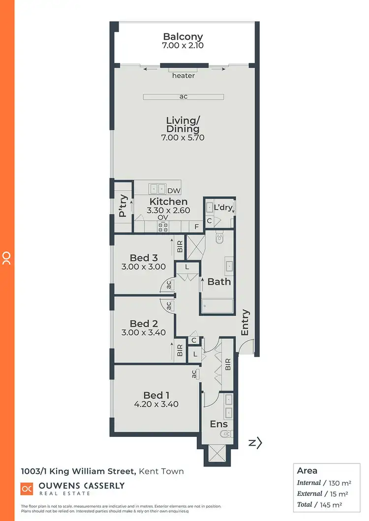Floorplan of Homely unit listing, 1003/1 King William Street, Kent Town SA 5067