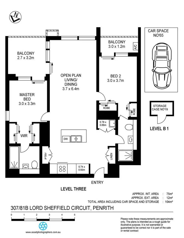 Floorplan of Homely apartment listing, 307/81B Lord Sheffield Circuit, Penrith NSW 2750
