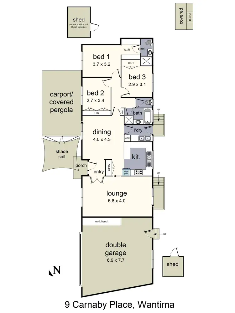 Floorplan of Homely house listing, 9 Carnaby Place, Wantirna VIC 3152