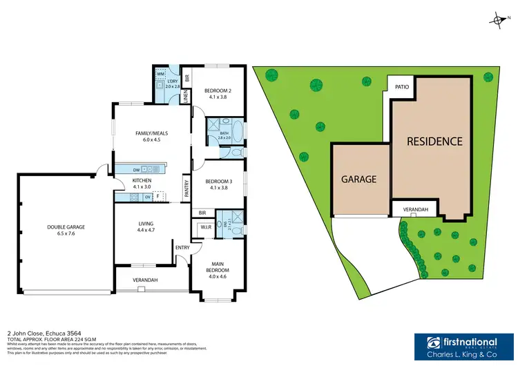 Floorplan of Homely house listing, 2 John Close, Echuca VIC 3564