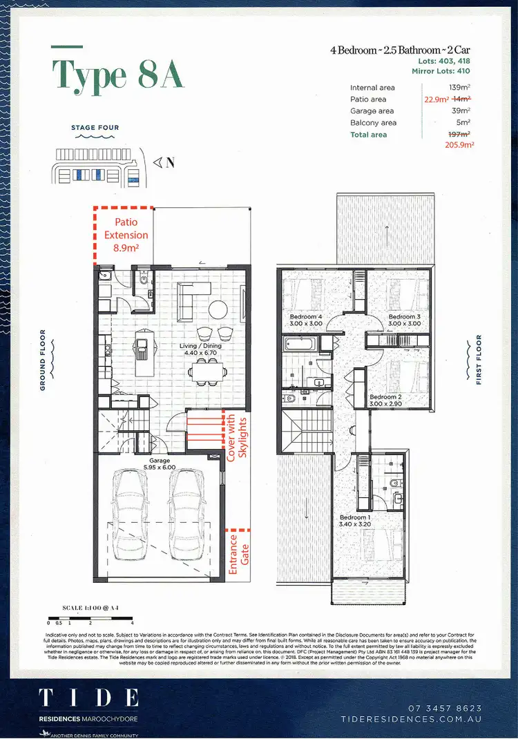 Floorplan of Homely townhouse listing, 403 Paradise Circuit, Maroochydore QLD 4558