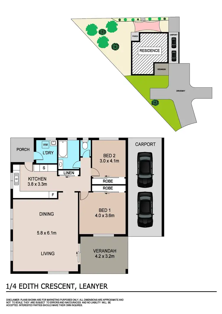 Floorplan of Homely unit listing, 1/4 Edith Court, Leanyer NT 812