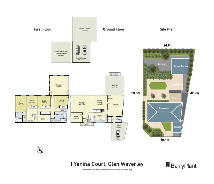 Floorplan of Homely house listing, 1 Yanina Court, Glen Waverley VIC 3150