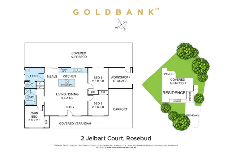 Floorplan of Homely house listing, 2 Jelbart Court, Rosebud VIC 3939