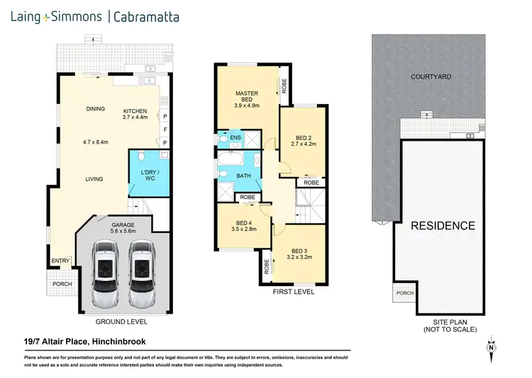 Floorplan of Homely townhouse listing, 19/7-9 Altair Place, Hinchinbrook NSW 2168