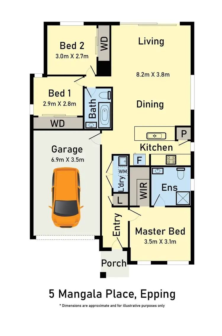 Floorplan of Homely house listing, 5 Mangala Place, Epping VIC 3076
