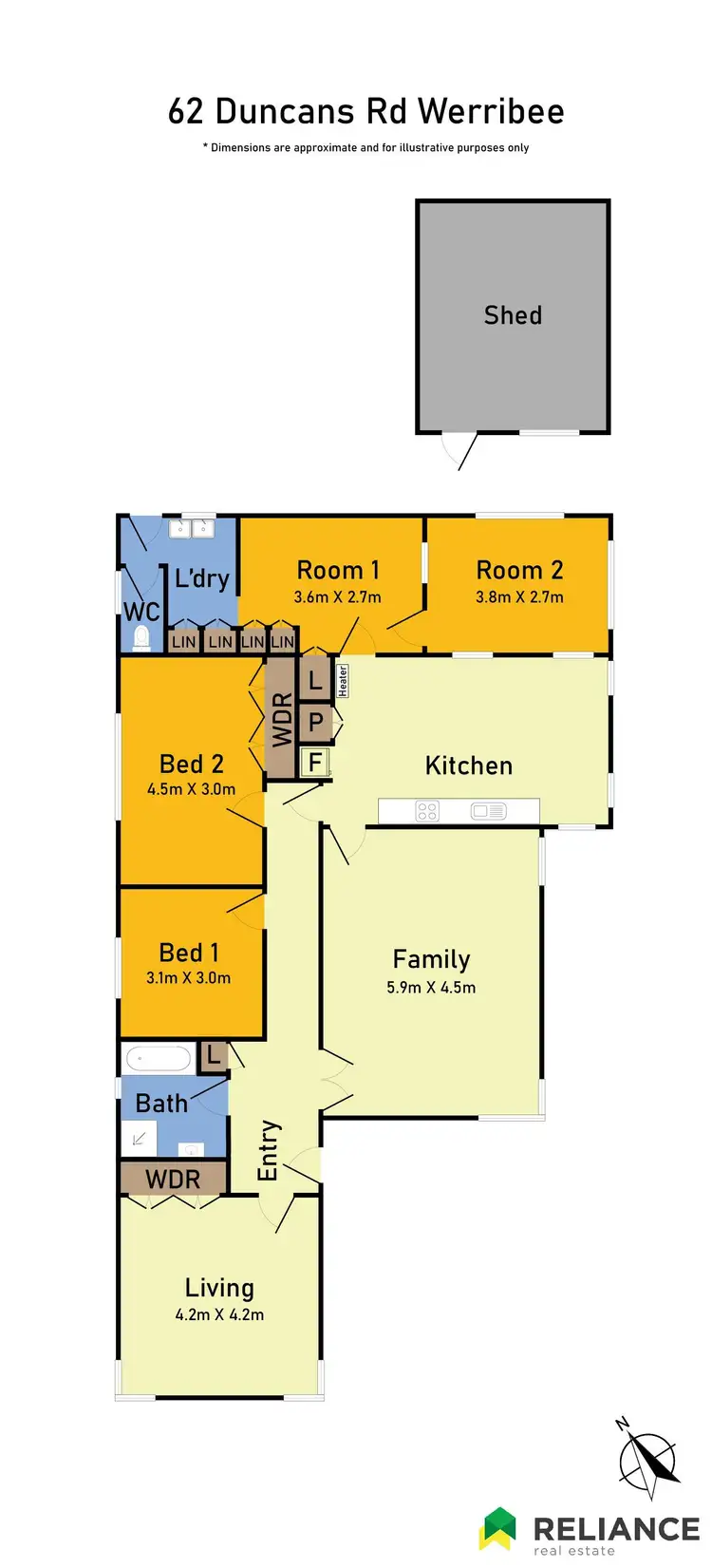 Floorplan of Homely house listing, 62 Duncans Road, Werribee VIC 3030