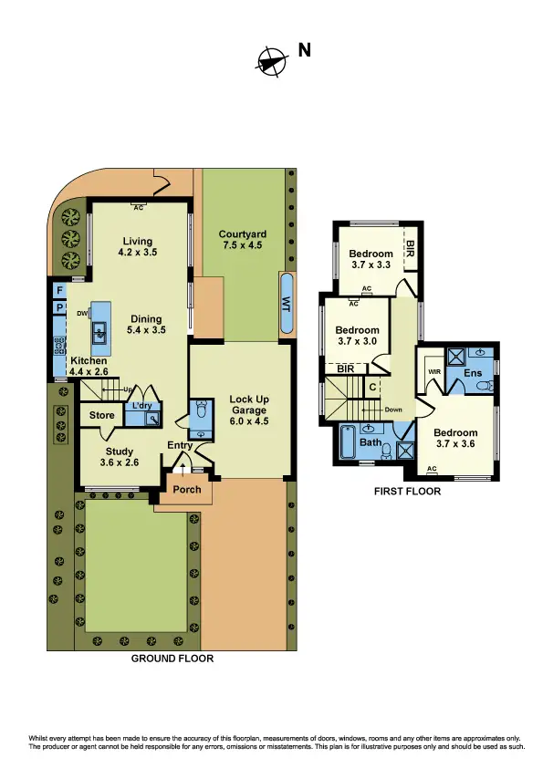 Floorplan of Homely townhouse listing, 1/21 Bangerang Avenue, Sunshine North VIC 3020