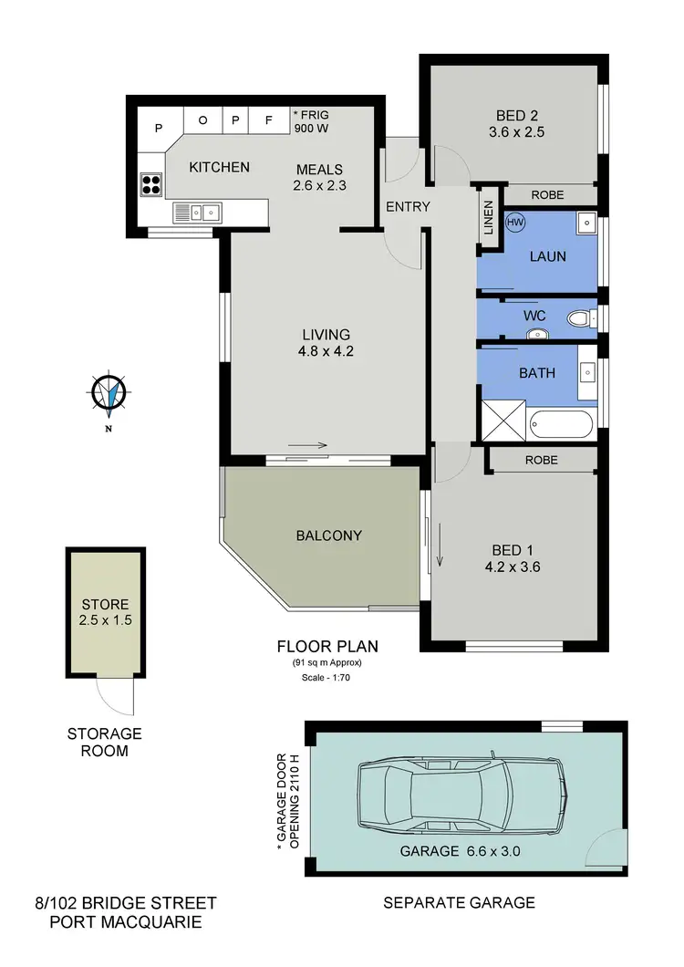 Floorplan of Homely unit listing, 8/102 Bridge Street, Port Macquarie NSW 2444