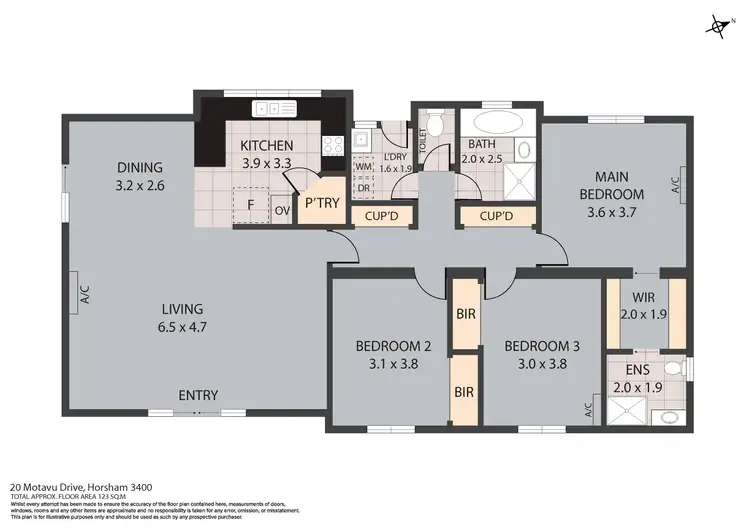 Floorplan of Homely house listing, 20 Motavu Drive, Horsham VIC 3400