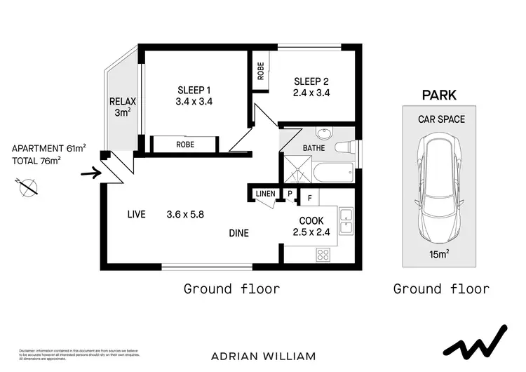 Floorplan of Homely apartment listing, 2/8 St Jude Crescent, Belmore NSW 2192