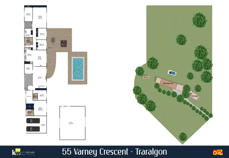 Floorplan of Homely house listing, 55 Varney Crescent, Traralgon VIC 3844