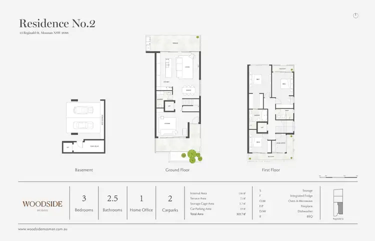 Floorplan of Homely apartment listing, 2/13 Reginald Street, Mosman NSW 2088